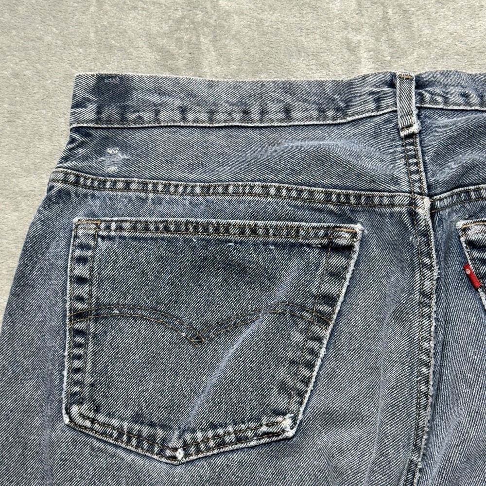 VTG 90s Levi's 501 Jeans Mens 36x30 Made in USA Button Fly Distressed Baggy - Picture 3 of 16